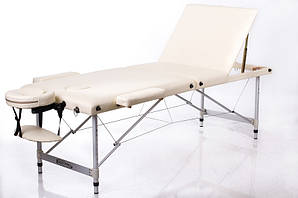Переносний масажний стіл, кушетка складаний алюмінієвий трисекційний RESTPRO ALU 3 Бежевий