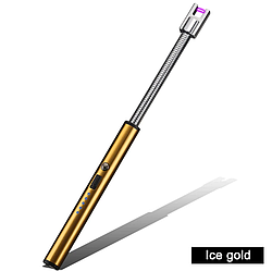 Універсальна гнучка кухонна імпульсна USB запальничка для плити мангалу та іншого кольору Ice gold