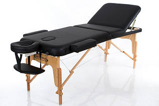 Складаний Масажний стіл 3 секції кушетка масажна з регулюванням висоти RESTPRO VIP 3 Чорний