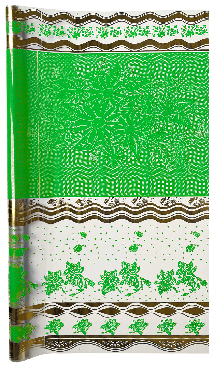 Плівка тонована Квіти салатова 60 см х 9 метрів, фото 1