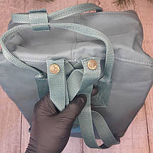 Крутий Рюкзак Fjallraven Kanken Classic стилі, Зелений Ліс Cream Green 16 літрів (Поліестер) Живі фото, фото 3