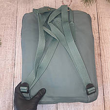 Крутий Рюкзак Fjallraven Kanken Classic стилі, Зелений Ліс Cream Green 16 літрів (Поліестер) Живі фото, фото 3