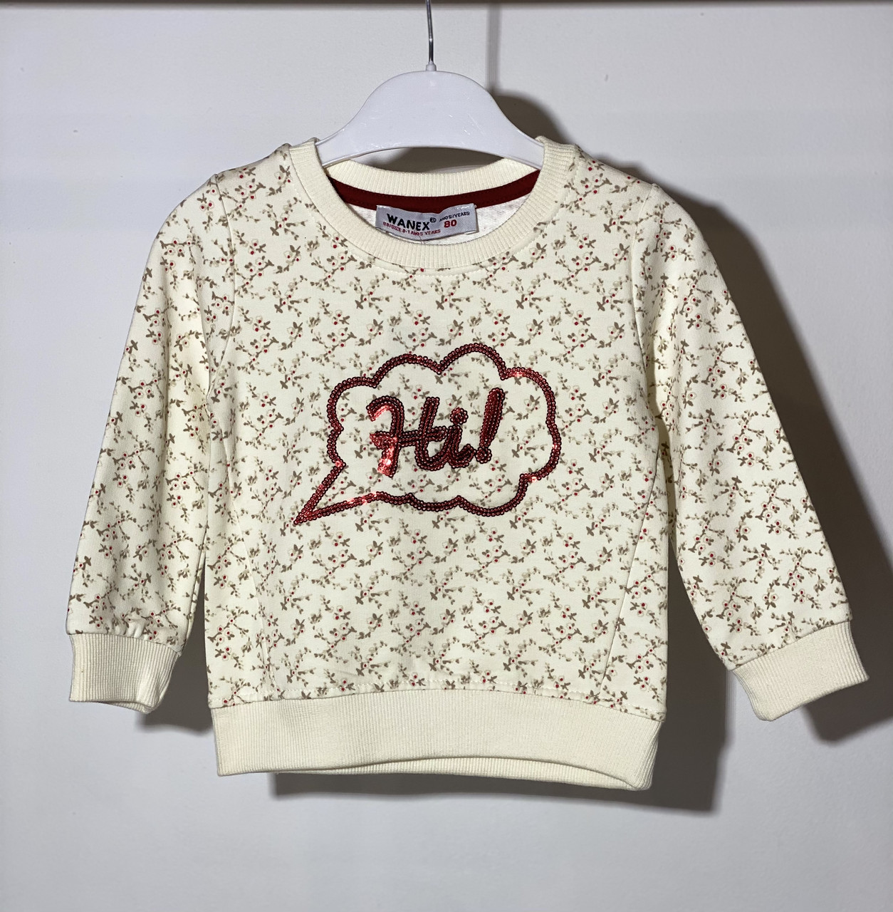 Світшот для дівчинки Wanex 30190 104 см Молочний, фото 1