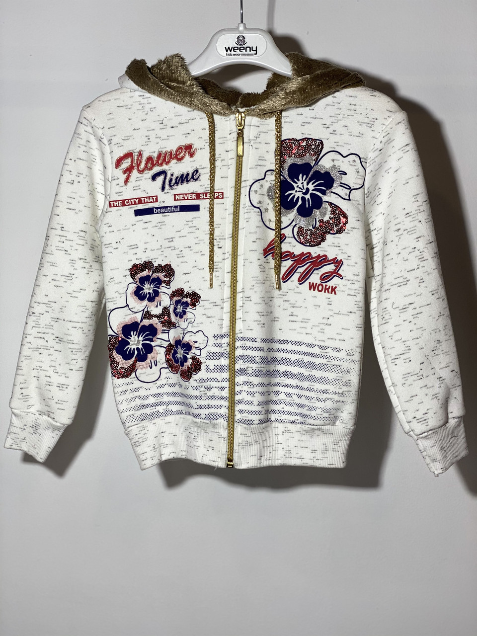 Кофта тепла для дівчинки Narmini 5933 92 см Білий, фото 1