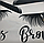Вінілова наклейка Brows and Lashes (погляд вії брови дівчина декор салону краси) матова 500х700 мм, фото 6