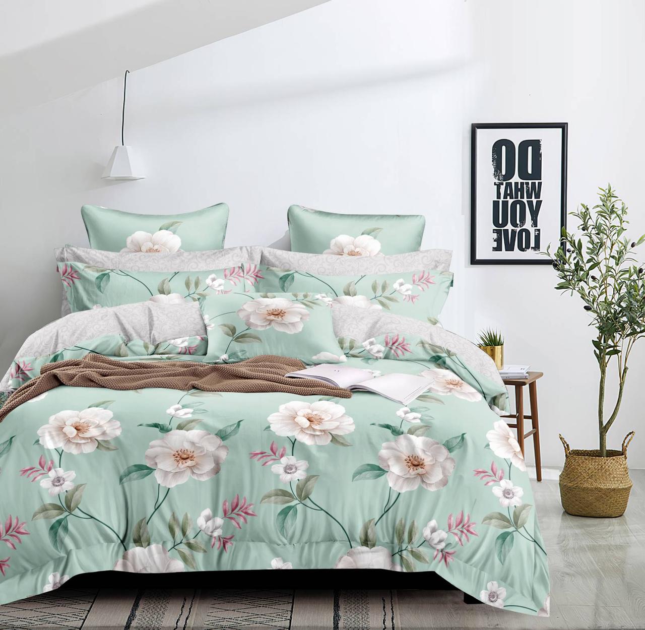 Євро комплект постільної білизни 200*220 сатин_бавовна 100% (15754), фото 1