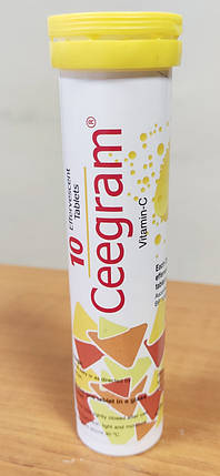 Ceegram Вітамін C 1000 мг таблетки Бангладеш (10 шт.), фото 1