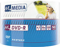 DVD-R MyMedia (69202) 4.7GB, 16x, Wrap 50шт Printable