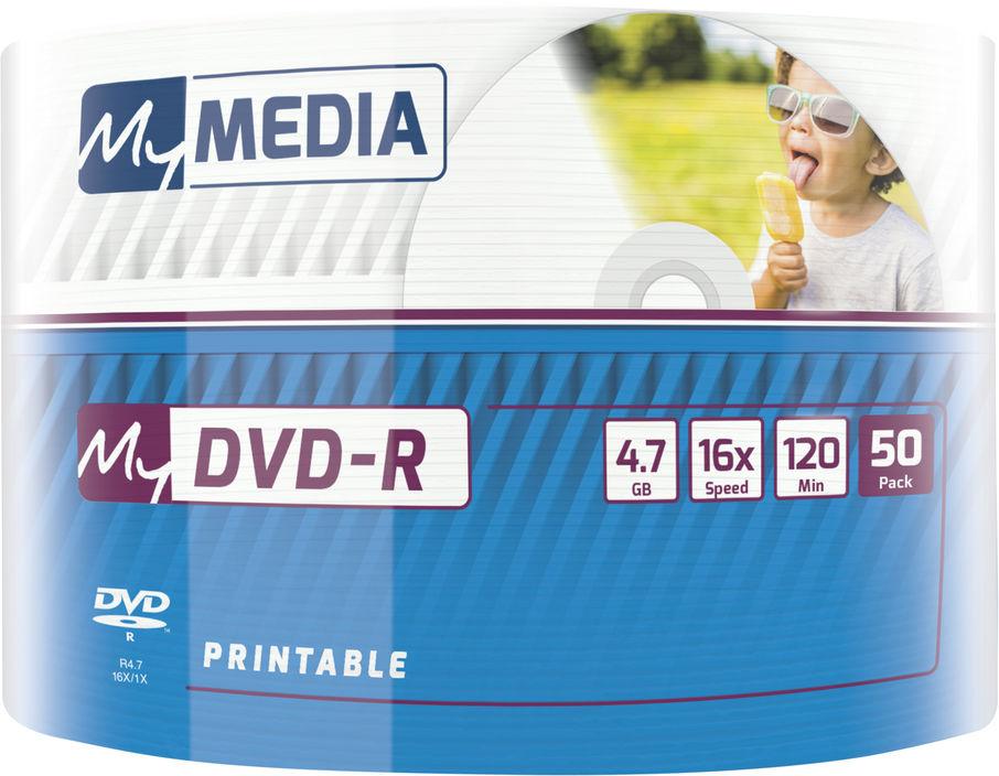 DVD-R MyMedia (69202) 4.7GB, 16x, Wrap 50шт Printable - фото 1 - id-p1294812277