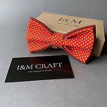 Краватка-метелик I&M Craft червона в горошок (010532)