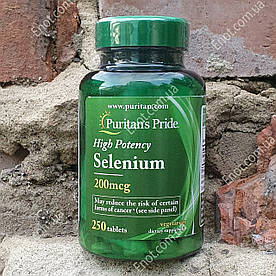 Селен Puritan's Pride Selenium 200 мкг 250 таблеток