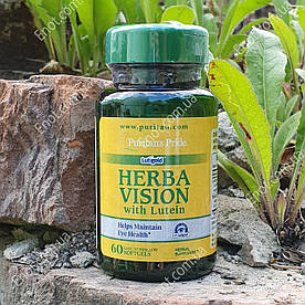 Вітаміни для очей Puritan's Pride Lutigold Herba Vision with Lutein з Лютеїном 60 гелевих капсул