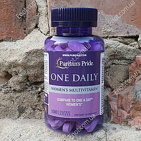 Вітаміни для жінок Puritan's Pride ONE DAILY Women's Multivitamin Мультивітаміни 100 таблеток
