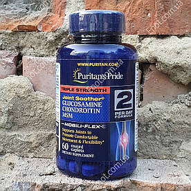 Хондропротектор Puritan's Pride Triple Strength Glucosamine Chondroitin MSM 60 таблеток