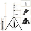 Набір постійного світла софтбокс на 4 лампи Prolighting 50x70 + Стійка + Лампи 135 Вт., фото 9