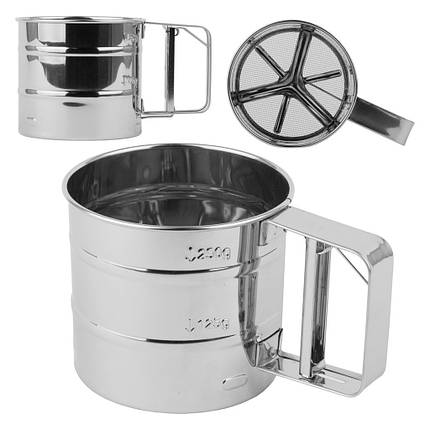 Кружка-сито для борошна D10,5см висота 9,5см мала, фото 1