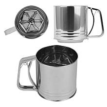 Кружка-сито для борошна з подвійним просіюванням D12,5см висота 13см велика