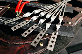 Шампур із неіржавкої сталі плоский для м'яса птиці овочів 700*3*20