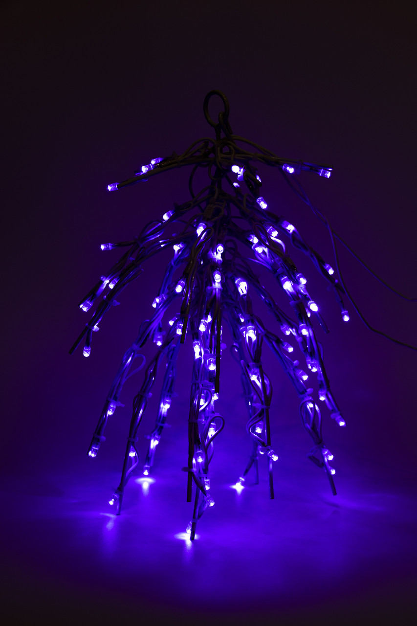 LED декорація люстра, 50 х45 см, 1,5 м, 100л, синій, IP20 (051144)