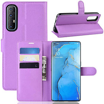 Чехол-книжка Litchie Wallet для Oppo Reno 3 Pro Violet