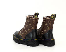 Зимові жіночі черевики LV & Dr. Martens. ТОП Репліка ААА класу., фото 3