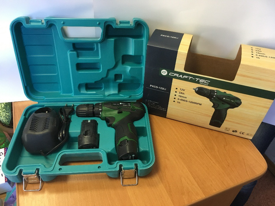 Шуруповерт акумуляторний Craft-tec PXCD-122Li (автостоп)
