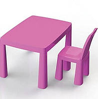 Стіл і стілець дитячий + гра Хокей, Долони, комплект стіл і стілець пластиковий