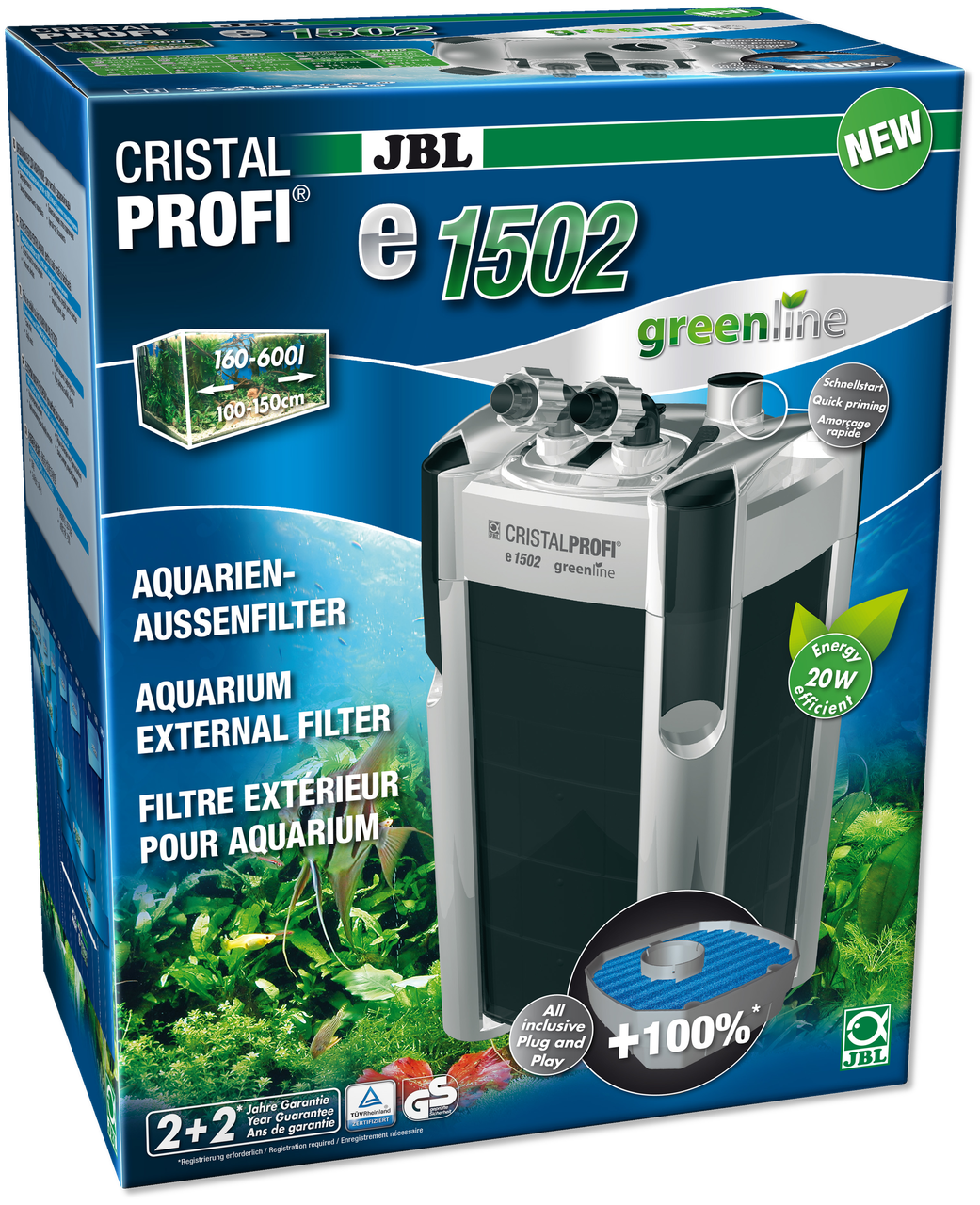 Фільтр зовнішній, JBL CristalProfi GreenLine e1502, 1400 л/ч.