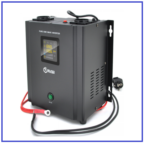 ДБЖ з правильною синусоїдою Europower PSW-EP800WM12  800VA (480Вт) LСD 5/10А 12В