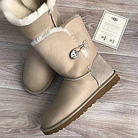 Жіночі бежеві угги з гудзиком алмаз Ugg Australia 35р, 36р22-22.5см