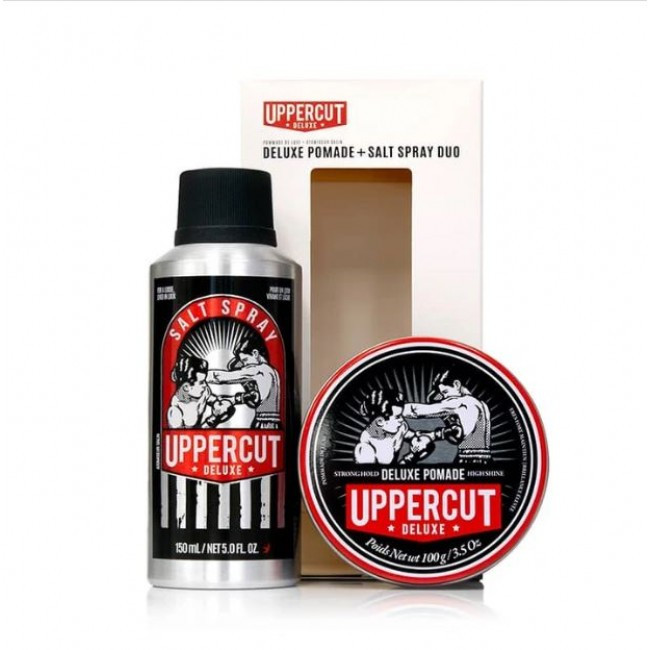 Подарунковий набір Uppercut Deluxe Pomade&Salt Spray Duo