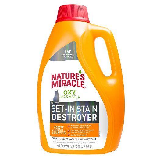 Nature's Miracle «Set-In Stain Destroyer. Oxy Formula» 3,7 л для видалення плям і запахів від кішок