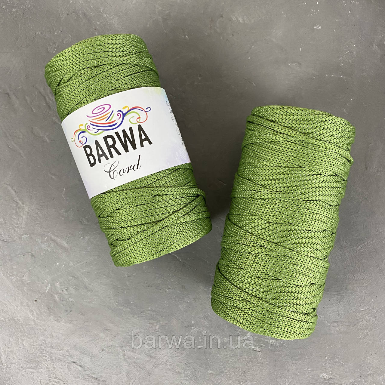 Шнур полиэфирный 5мм без сердечника. цвет Мохито