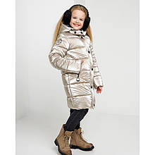 Дуже тепле зимове пальто дитяче Уляна на флиссовой підкладці