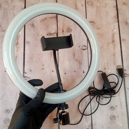 Кільце підсвічування 26см для блогера Ring Light Кільцева світлодіодна LED лампа світло для селфи (Справжні, фото 2