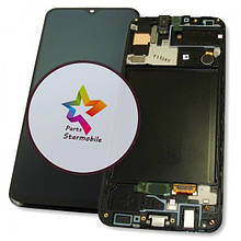 Дисплей Samsung A30s Galaxy SM-A307F 2019 із сенсором та рамкою, чорний GH82-21190A | модуль