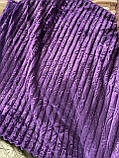 Велюрове покривало-плед, Кубик. Колір фіолетовий. Розмір 200х220., фото 2