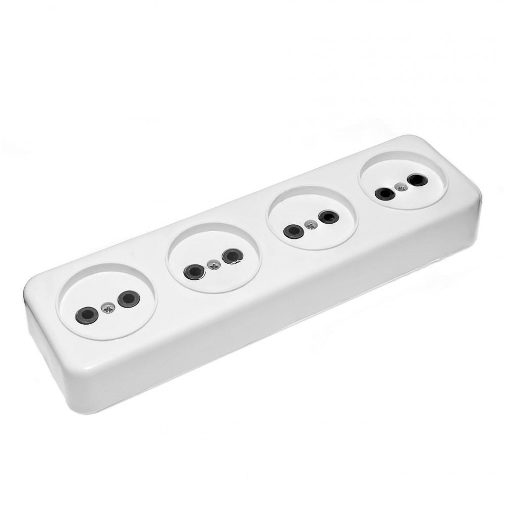 Подовжувач ЕМР на 4 розетки, 10А-220V, фото 1