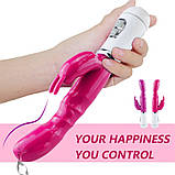 Подвійний фаллоімітатор вібратор для жінок Кролик вібратор для клітора Великий жіночий вібратор ділдо фалос, фото 9