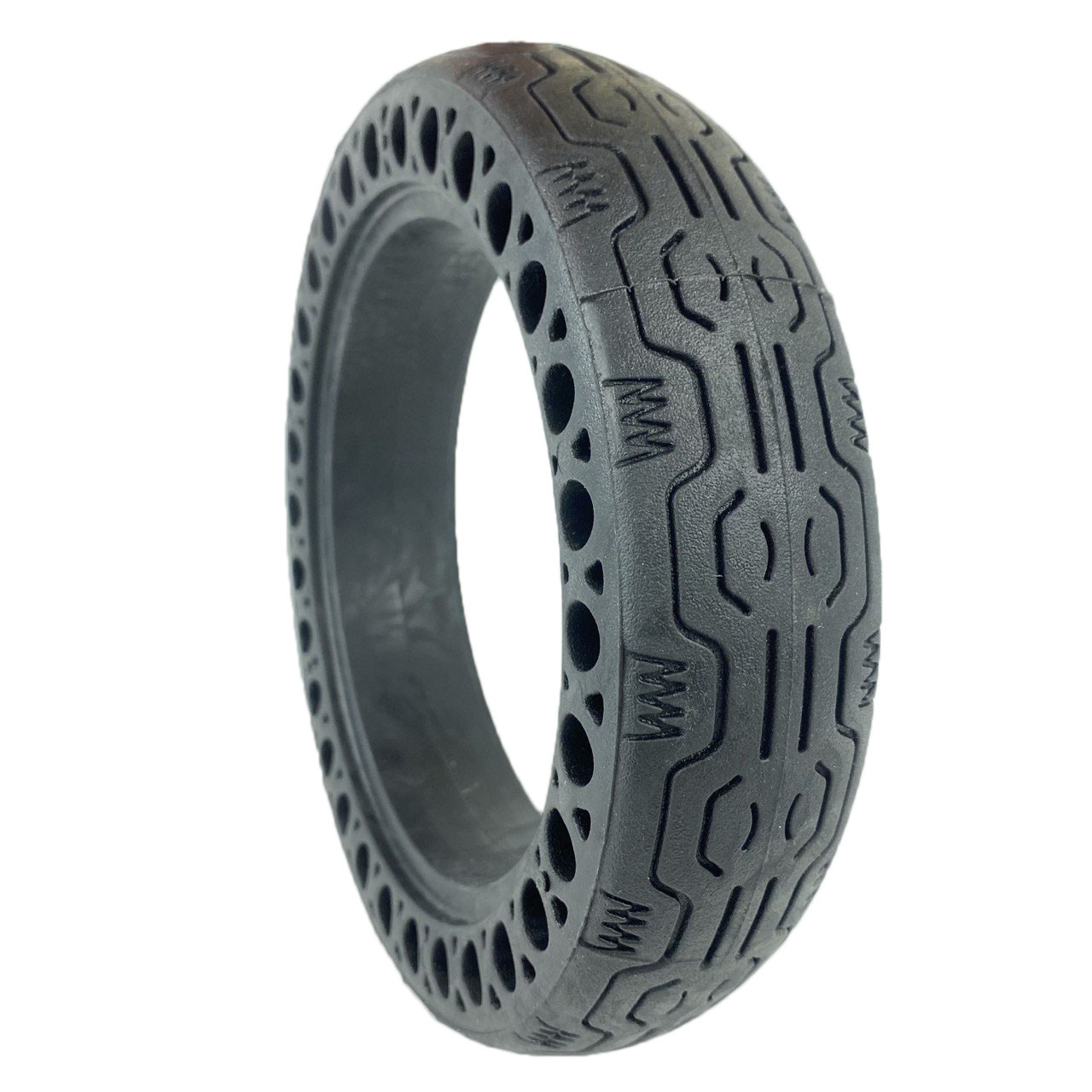 Покришка 8"1/2 для електросамоката лита безкамерна з сотами чорна, фото 1