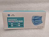 Захисні медичні маски з тримачем на носі 3 шари заводські пайка топ якість, фото 6