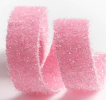 Декоративна стрічка-трукавка рожева, 38 мм (відріз 40 см)