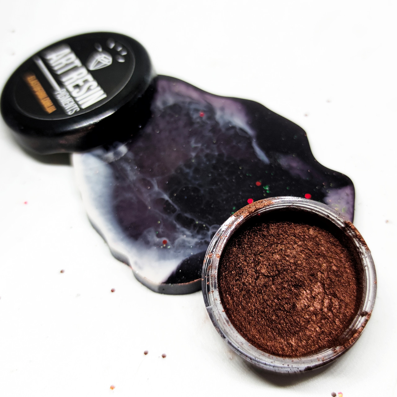 Спливаючий пігмент "Art Resin pigments". Колір "Мідний", з ефектом "розплавлена мідь" номер 6