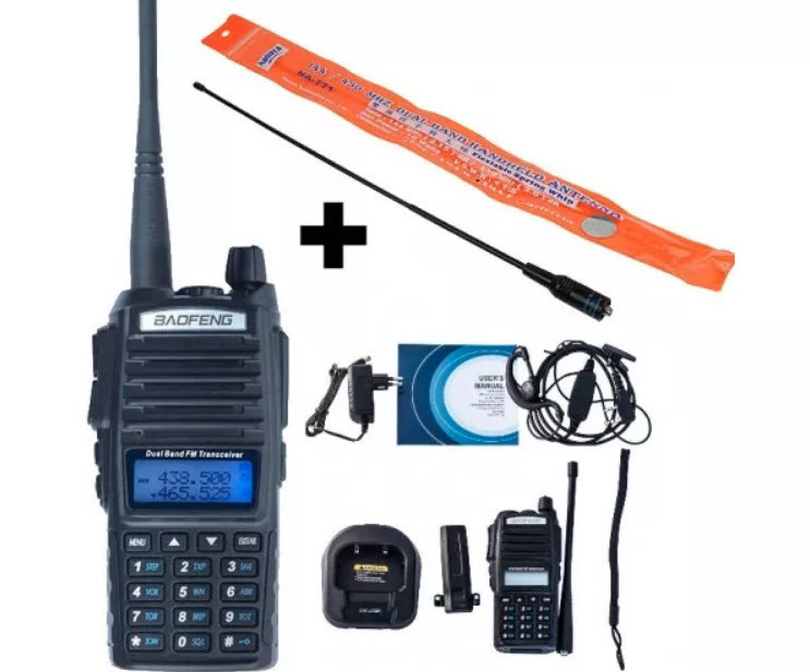 Рація, радіостанція Baofeng UV-82 + посилена антена NA-771 + Гарнітура!