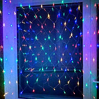 Светодиодная гирлянда Shine Lighting 150-3 сетка на окно 120LED 1.5*1.5 метра Multicolor (Оригинальные фото)