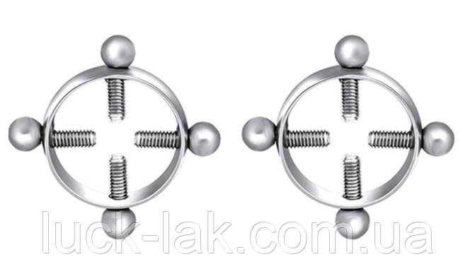 Затискачі гвинтові для сосків, кліпси для сосків без проколювання, пара, фото 1