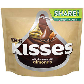 Цукерки hershey's KISSES Chocolate Candy with Almonds