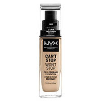 Тональная основа NYX Cosmetics Can't Stop Won't Stop Full Coverage Foundation NUDE (CSWSF06.5)