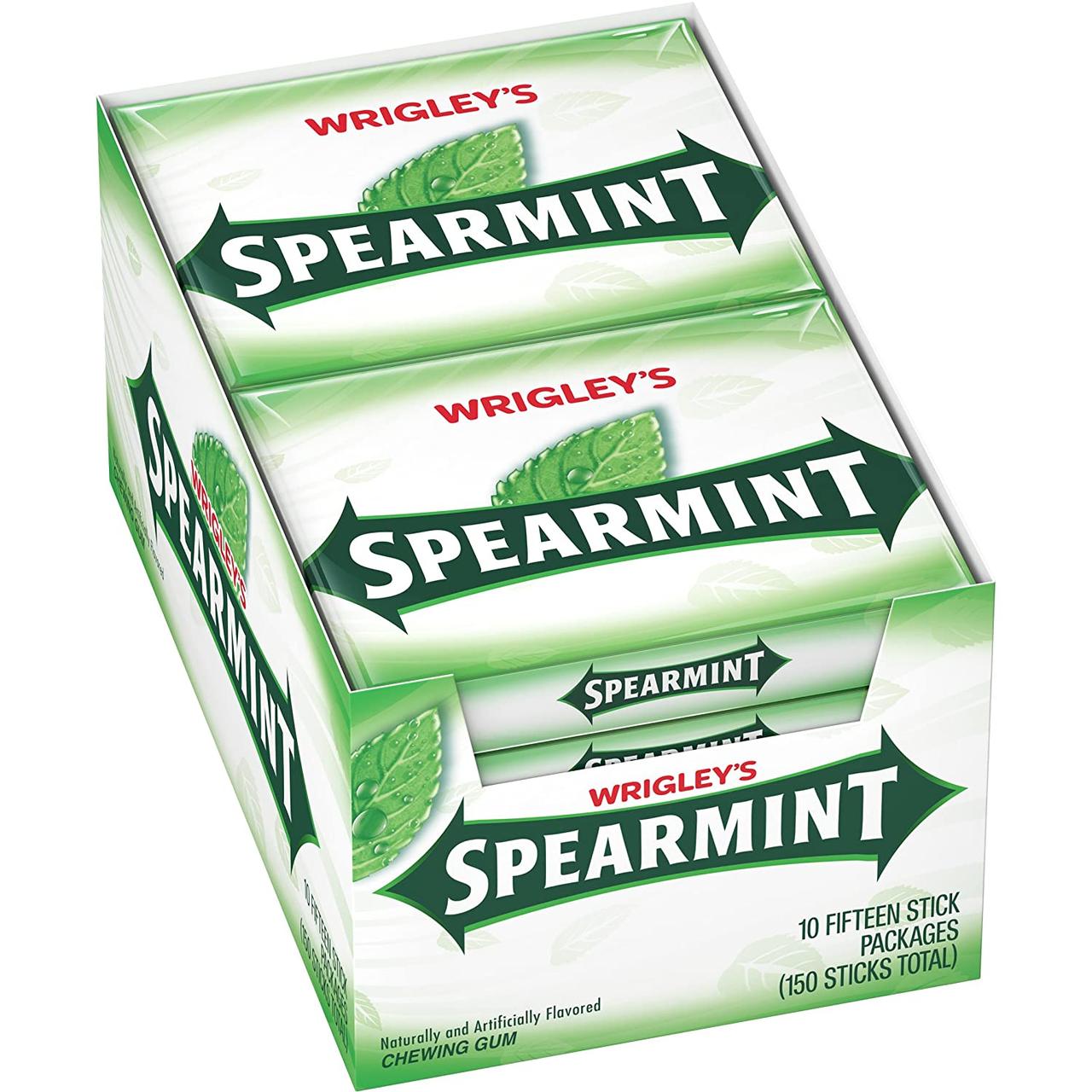 Жевательная Резинка WRIGLEY'S Spearmint Chewing Gum, Америка. 10 ...