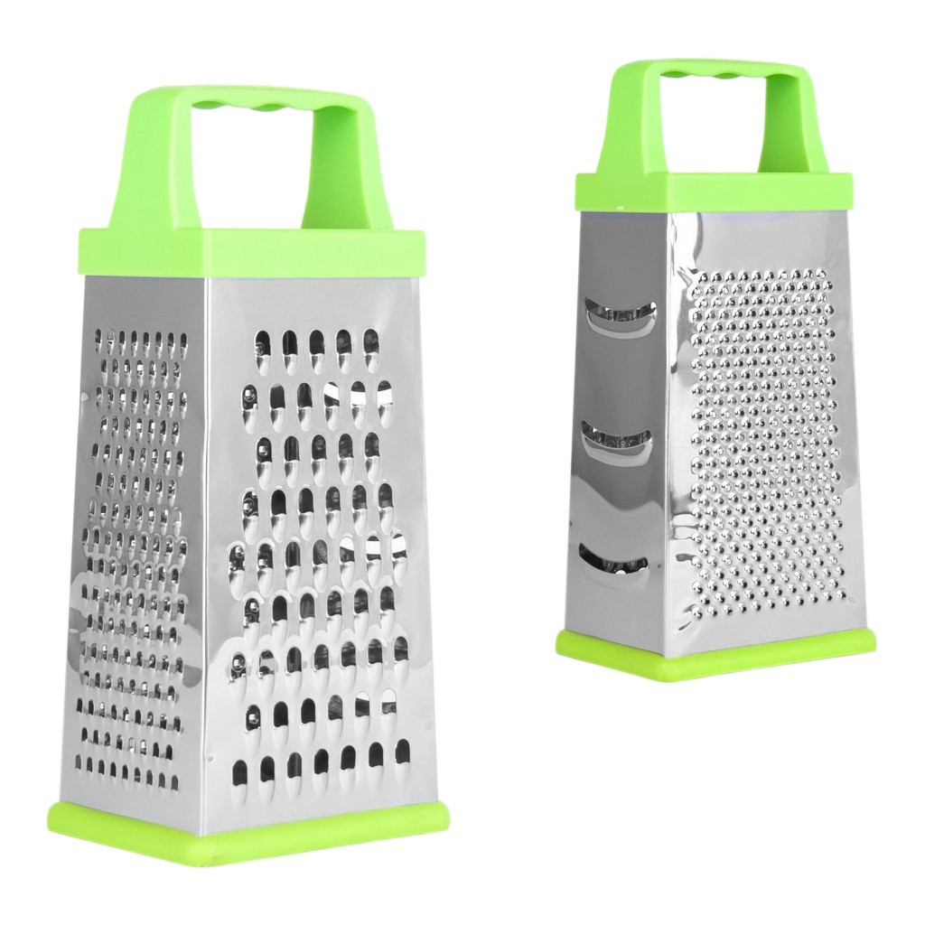 Тертушка 4-х гранна висота 22,5см з нержавіючої сталі з пластмасовою ручкою